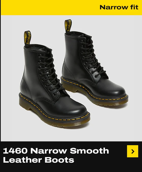 1460 Narrow Smooth Leather Lace Up Boots
