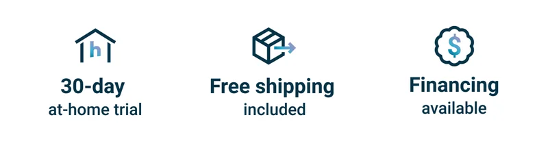 30-day at-home trial. Free shipping included. Financing available.