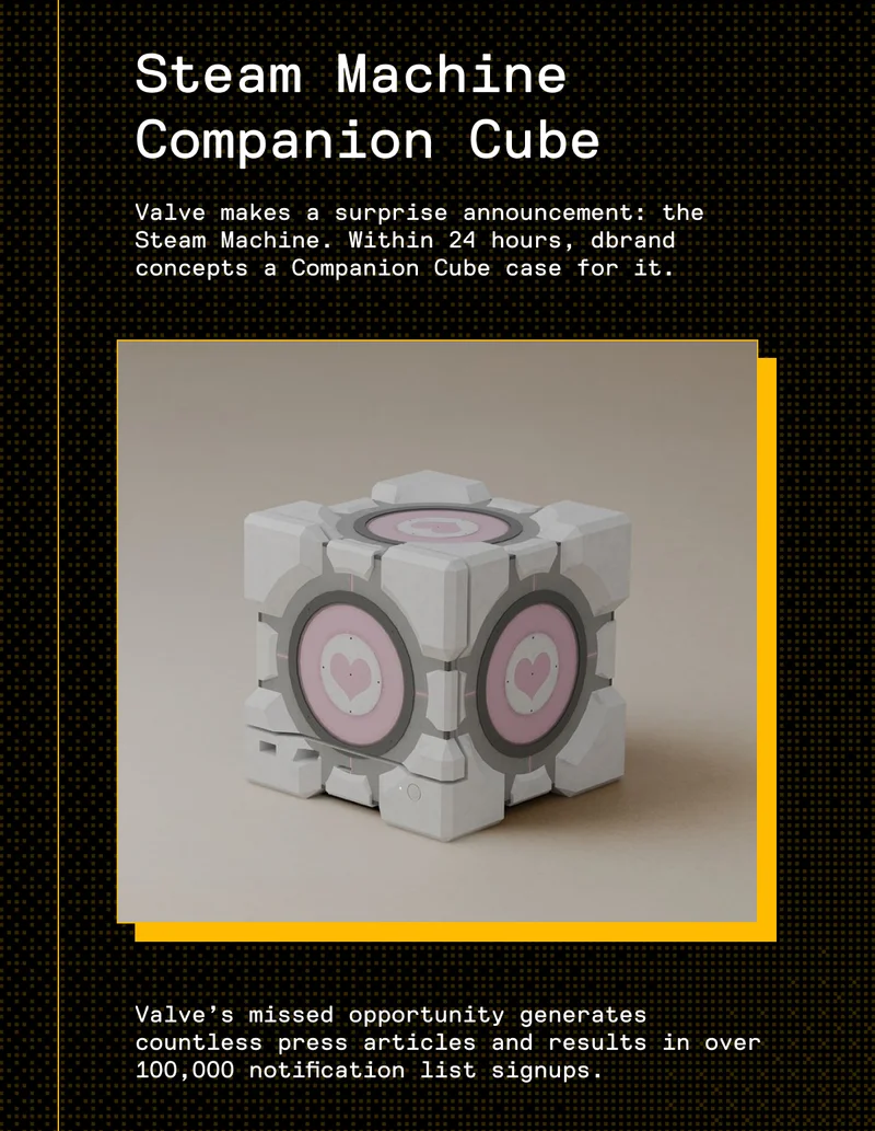November: Steam Machine Companion Cube
