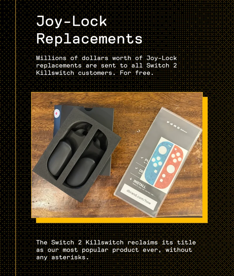 August: Joy-Lock Replacements