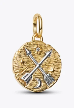 Crossing Arrows Medallion Charm