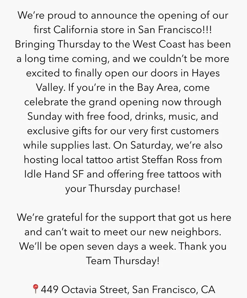 Our First California Store