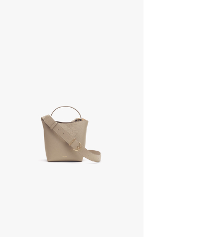 Mini Linea Bucket Bag Stone