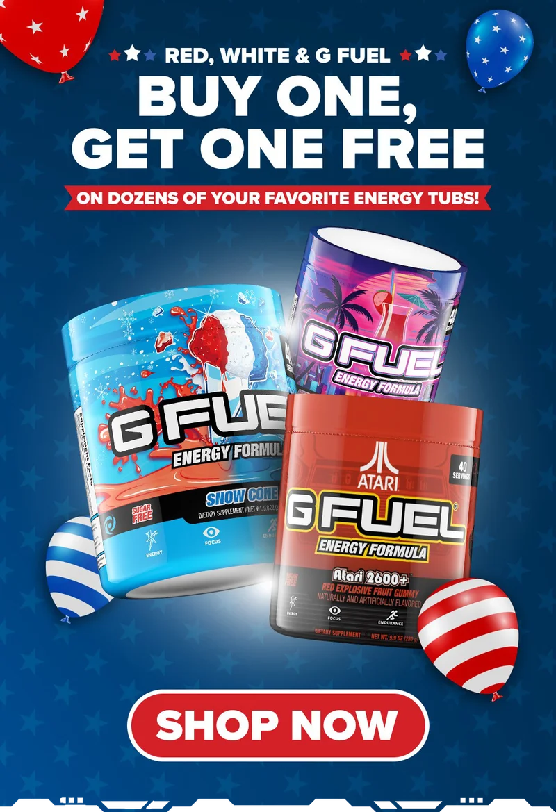 Red, White & G Fuel! Buy One, Get One Free