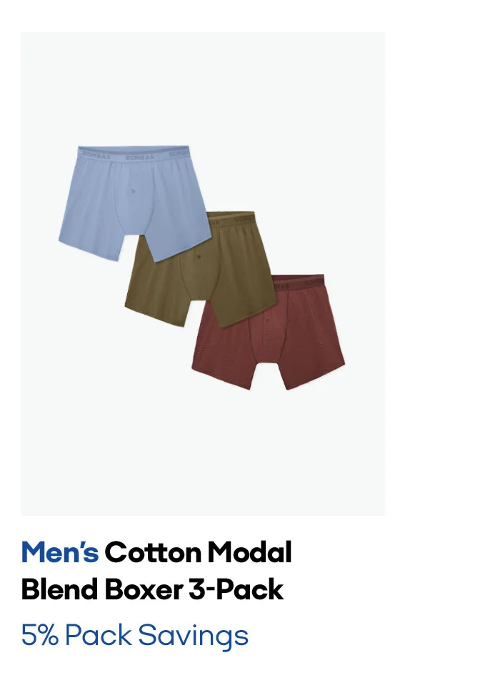 Men's Cotton Modal Blend Boxer 3-Pack 5% Pack Savings