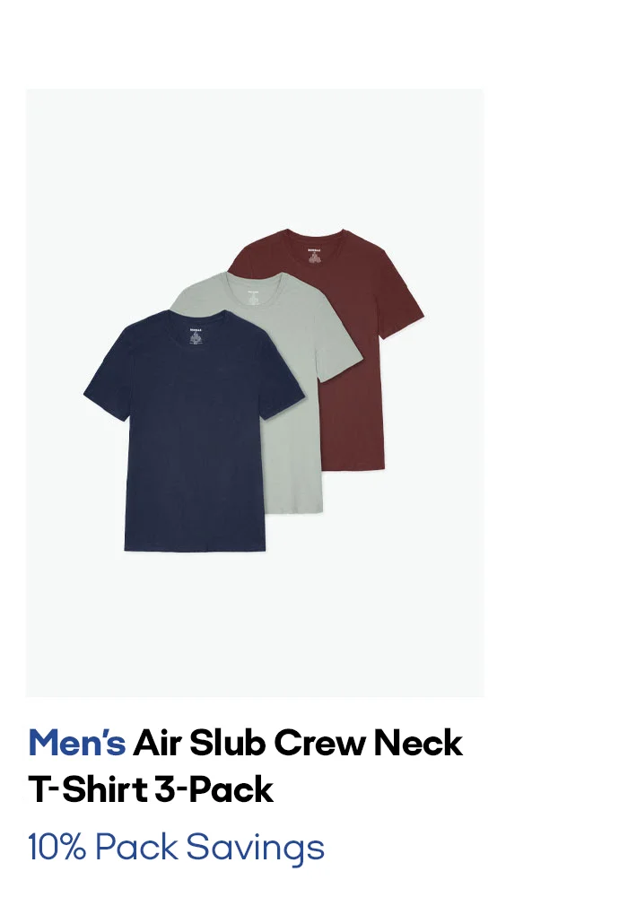 Men's Air Slub Crew Neck T-Shirt 3-Pack 10% Pack Savings