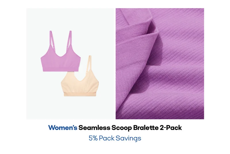 Women's Seamless Scoop Bralette 2-Pack 5% Pack Savings