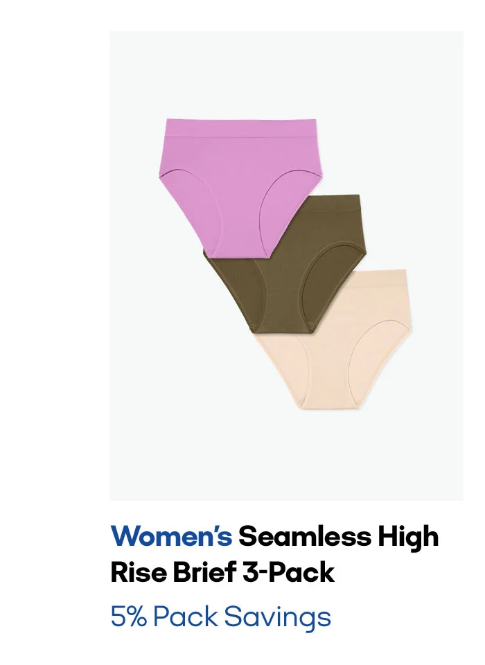 Women's Seamless High Rise Brief 3-Pack 5% Pack Savings
