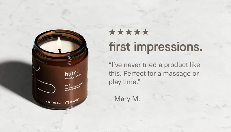 First Impressions | "I've never tried a product like this. Perfect for a massage or playtime." - Mary M.