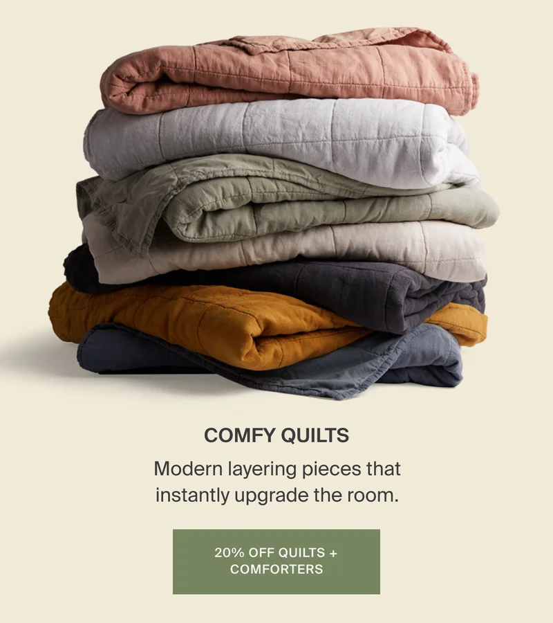 SHOP QUILTS + COMFORTERS