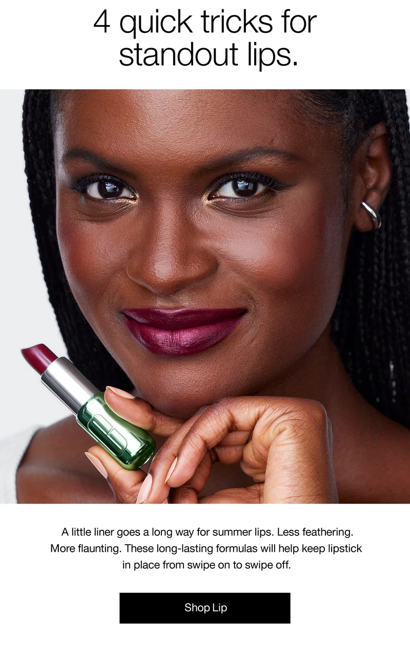4 quick tricks for standout lips. | A little liner goes a long way for summer lips. Less feathering. More flaunting. These long-lasting formulas will help keep lipstick in place from swipe on to swipe off. Shop Lip