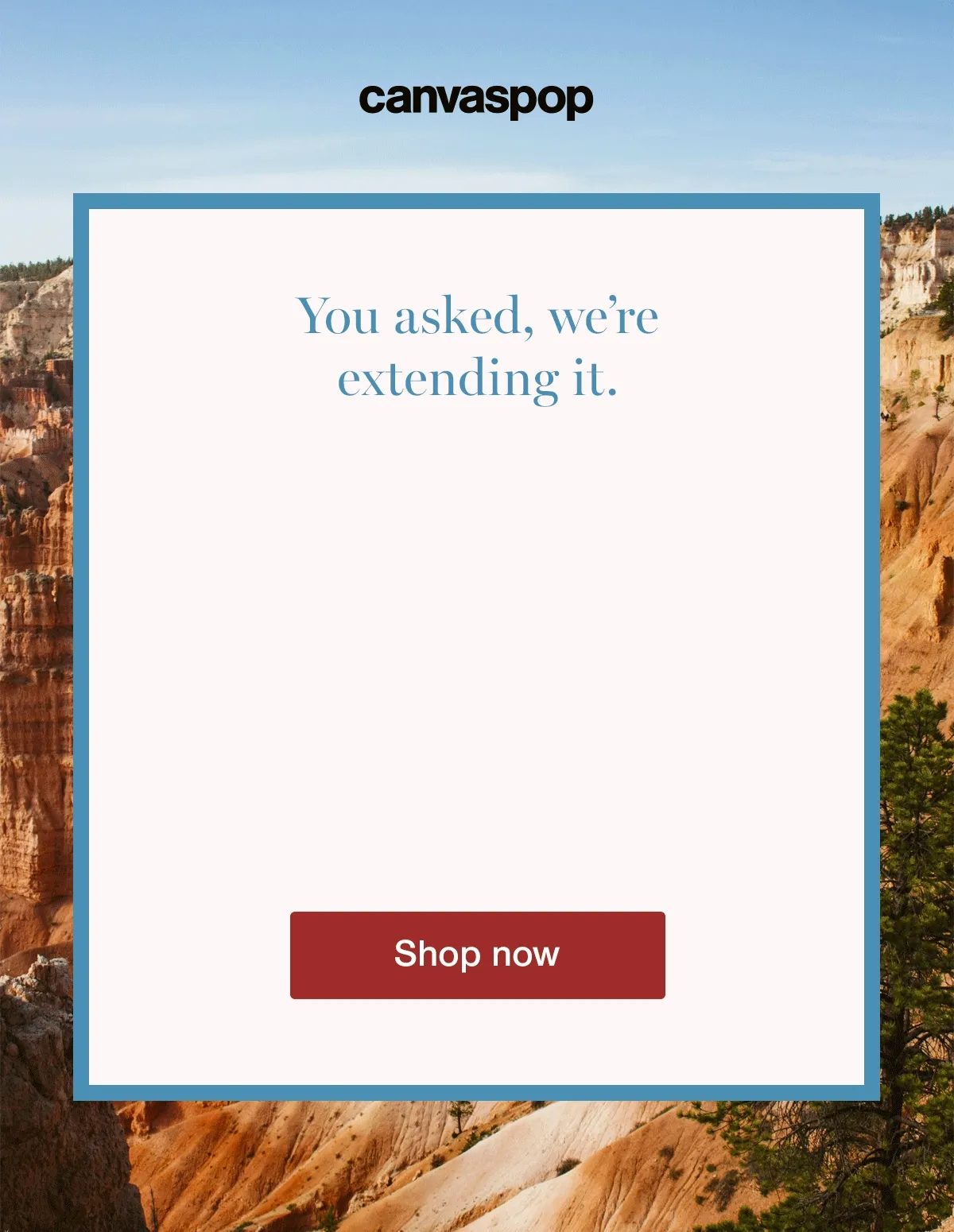 You asked, we're extending it. Get 60% off all prints sitewide.