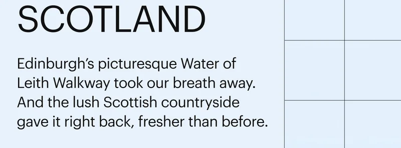 Scotland: Edinburgh's picturesque Water of Leith Walkway took our breath away.