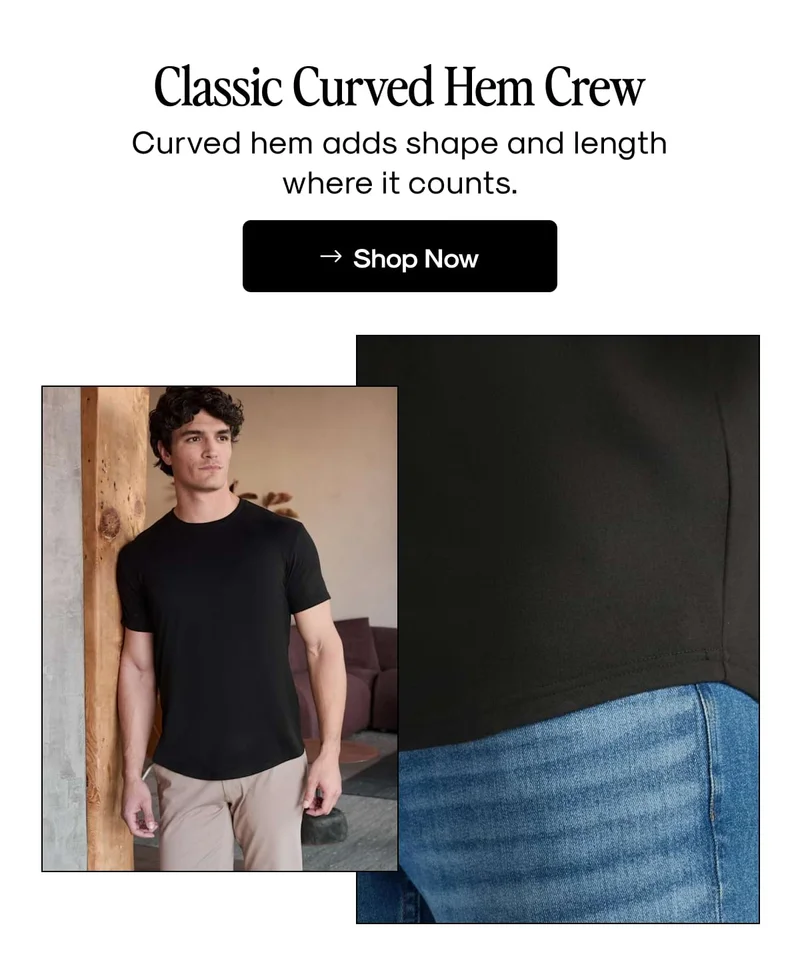 Classic Curved Hem Crew