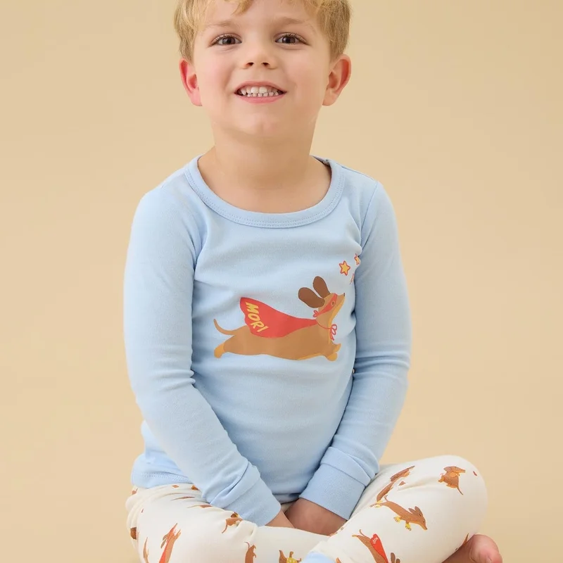 Superhero Sausage Dog Pajama Set