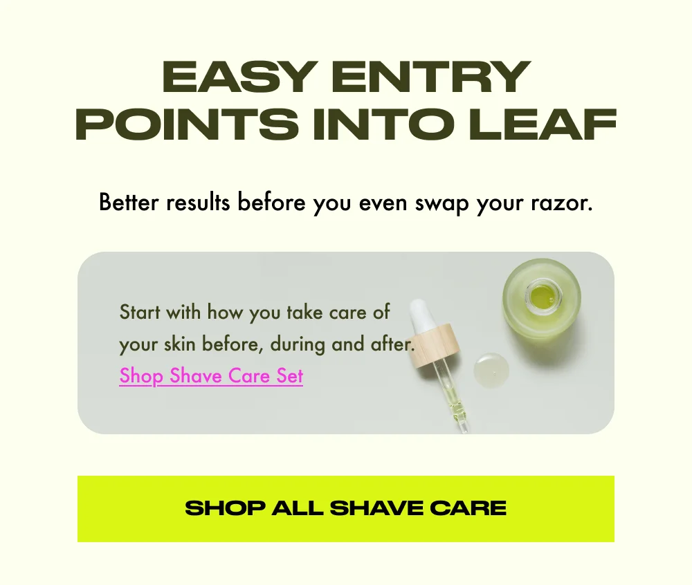 Start with Shave Care and take better care of your shave before, during and after.