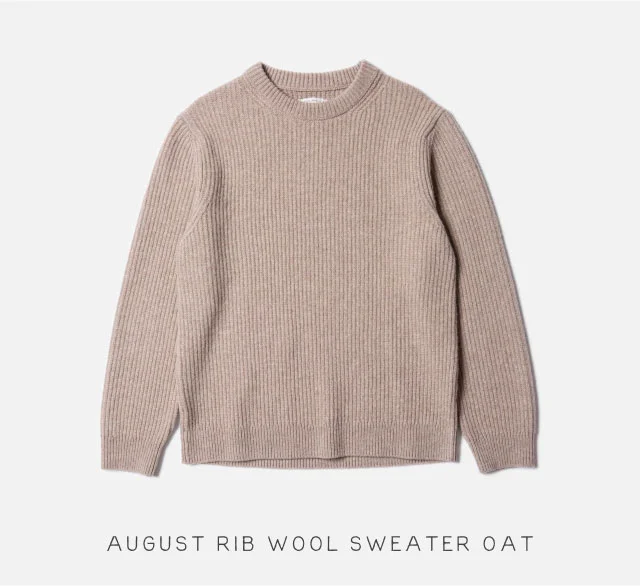 August Rib Wool Sweater Oat