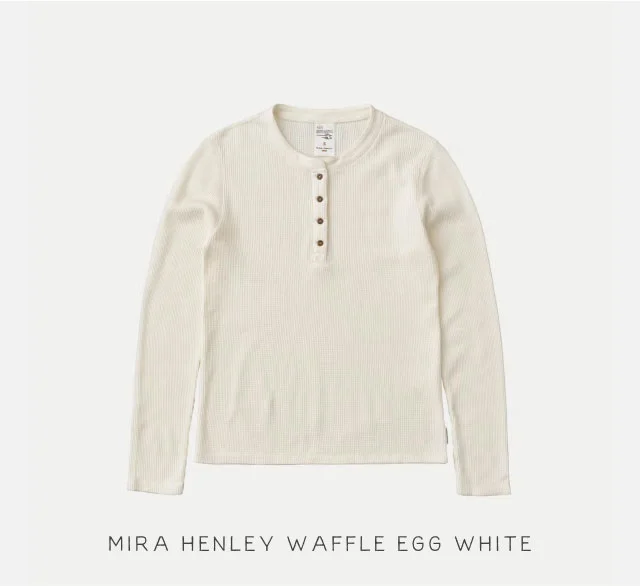 Mira Henley Waffle Egg White