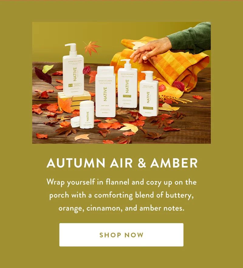 Autumn Air & Amber | Wrap yourself in flannel and cozy up on the porch with a comforting blend of buttery orange, cinnamon, and amber notes. | SHOP NOW