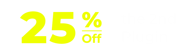 25% off the 2nd plugin