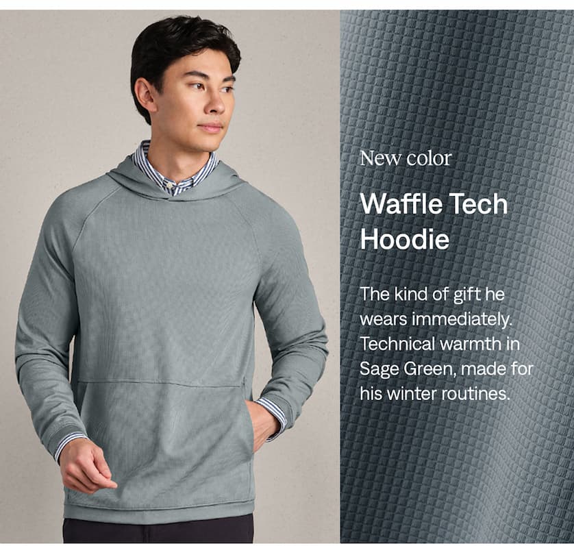 New color: Waffle Tech Hoodie