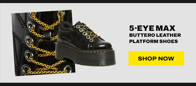 5-EYE MAX BUTTERO LEATHER PLATFORM SHOES