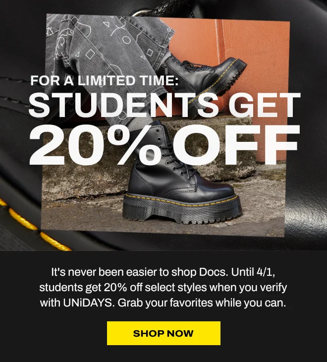 Students get 20% off | Shop now