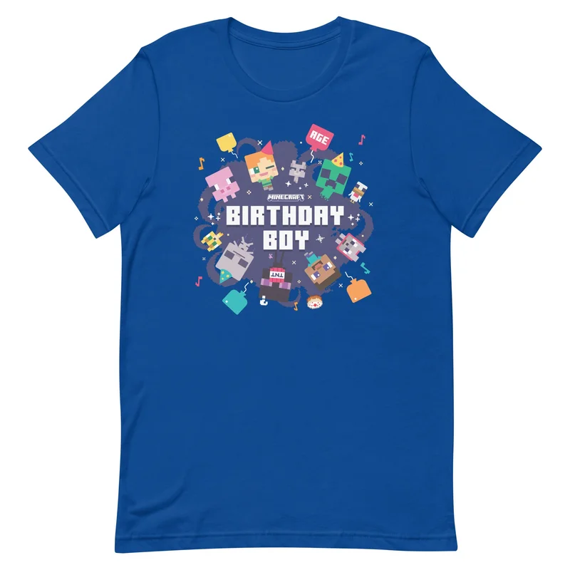 Image of Minecraft Birthday Boy Personalized Age T-Shirt