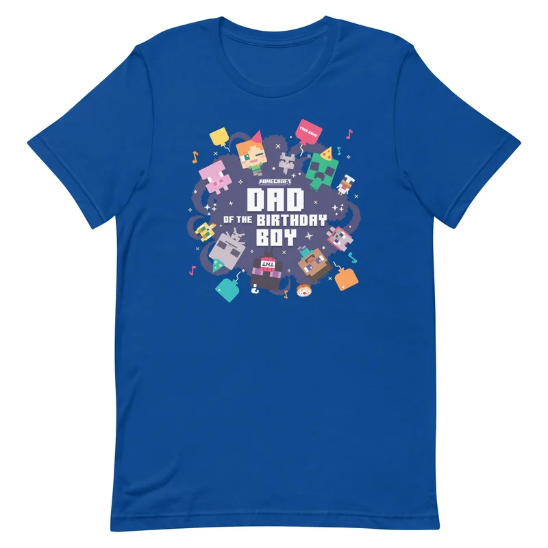 Image of Minecraft Dad Of The Birthday Boy Personalized T-Shirt