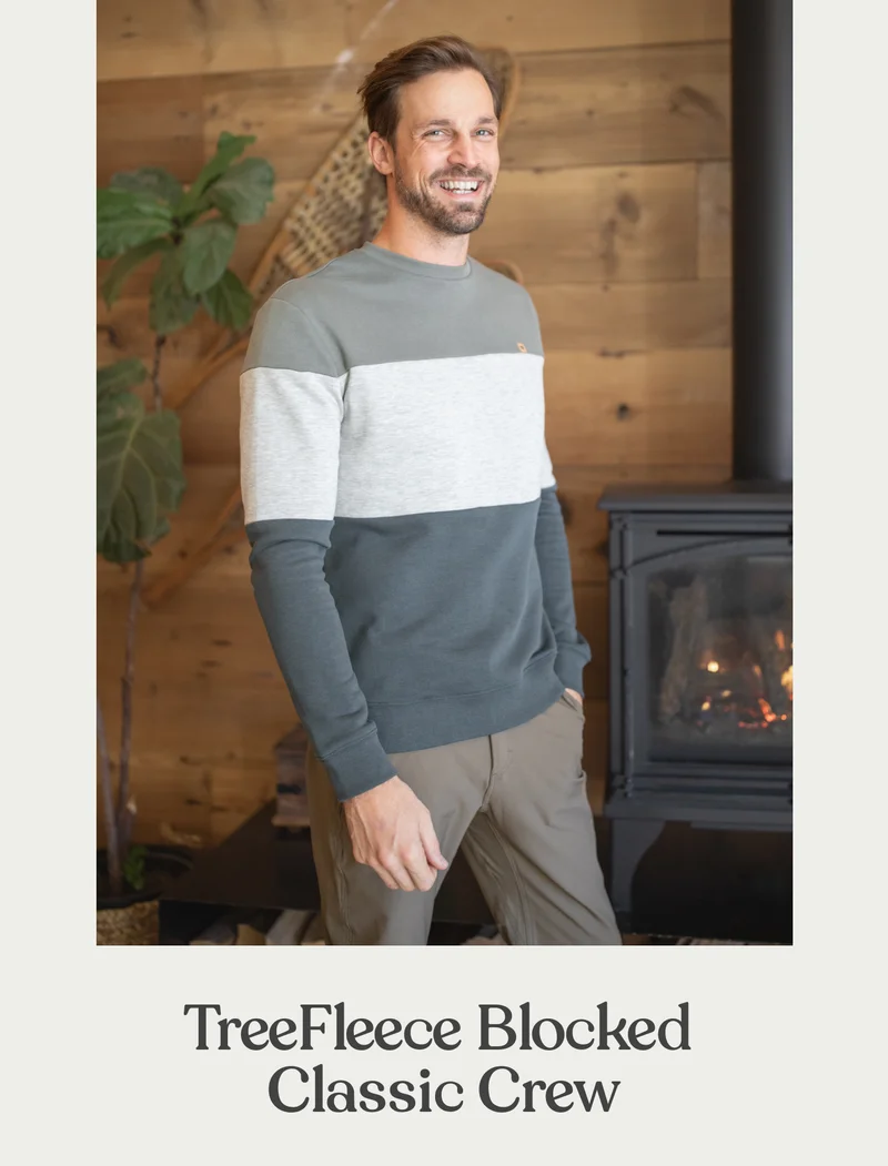 TreeFleece Blocked Classic Crew