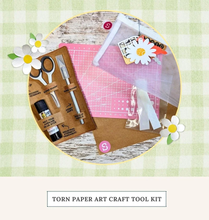 Torn Paper Art Craft Tool Kit