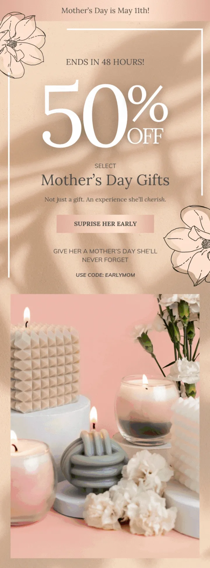 Early Bird Mother's Day Sale