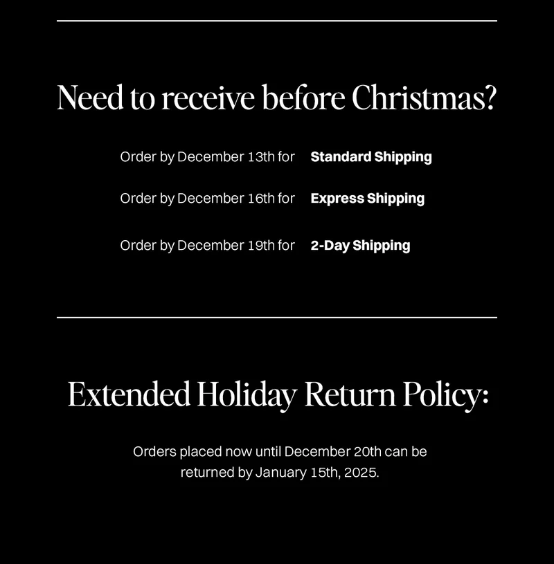 Holiday Return