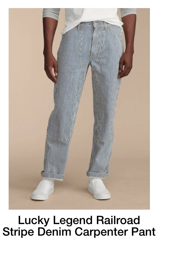 Lucky Legend Railroad Stripe Denim Carpenter Pant