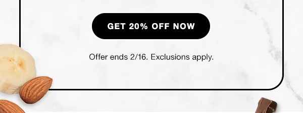 GET 20% OFF NOW