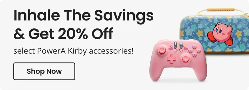 Inhale The Savings & Get 20% Off select PowerA Kirby accessories! | Shop Now
