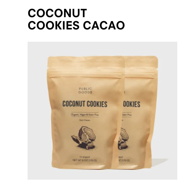 Cookies coconut and cacao