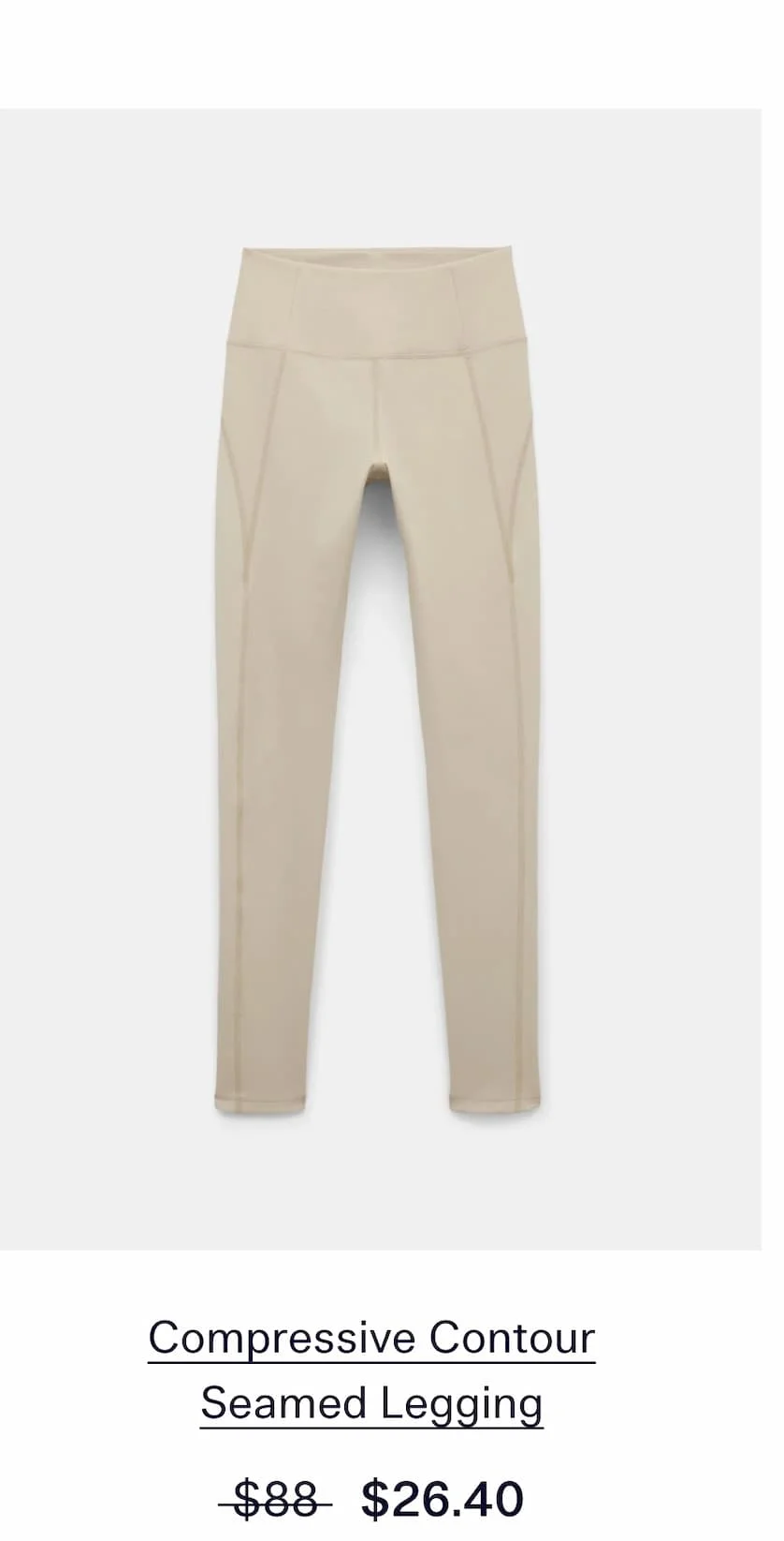 Compressive Contour Seamed Legging