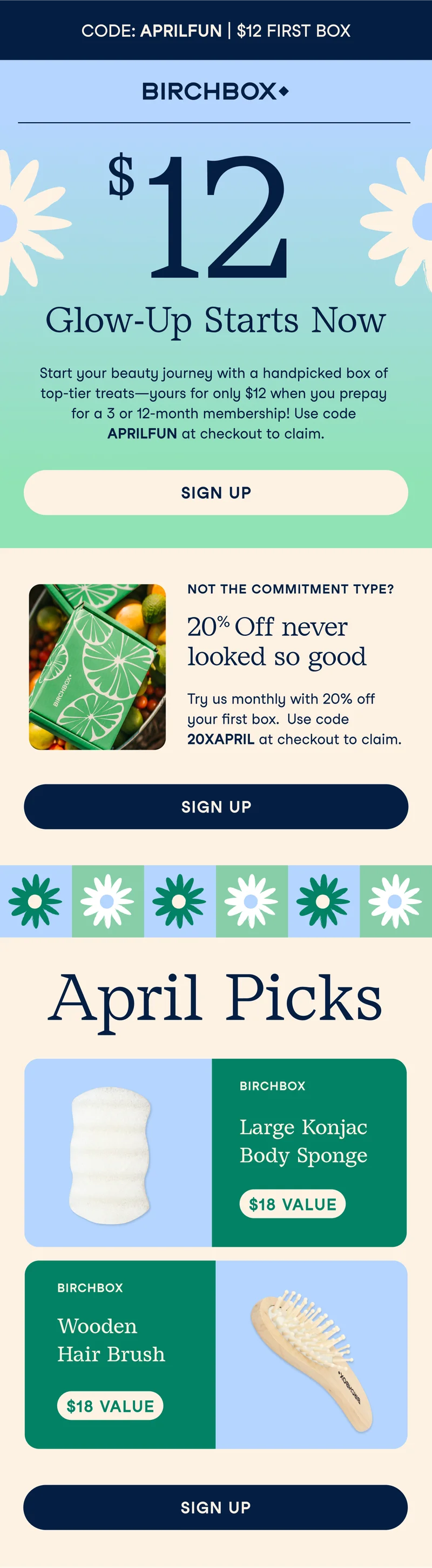 Get your first box for $12. Use the code APRILFUN at checkout.