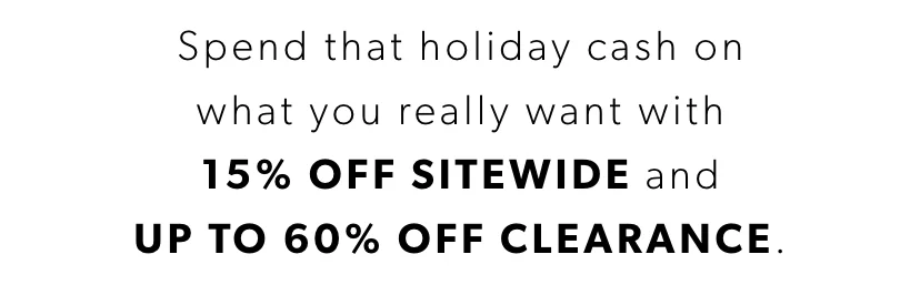 15% OFF SITEWIDE