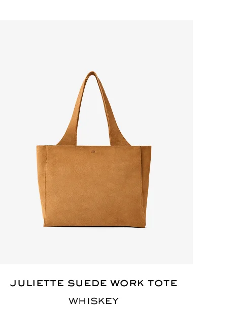 Juliette Suede Work Tote Whiskey