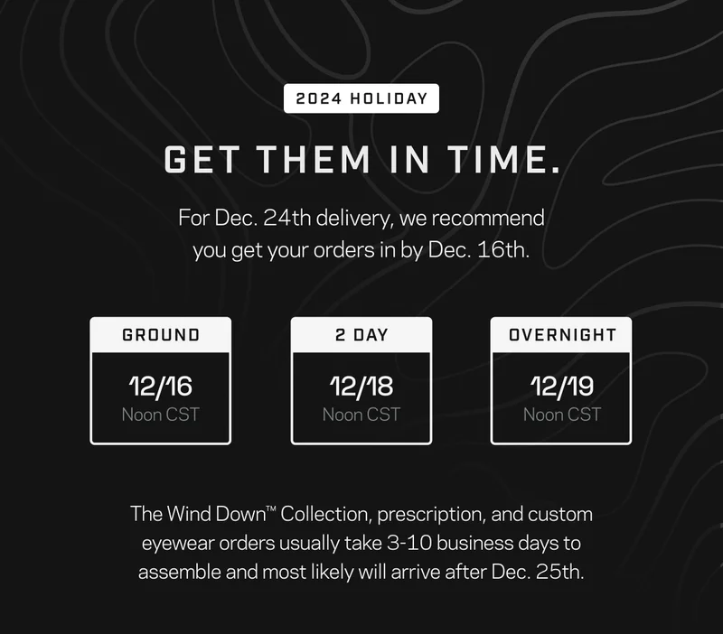 Get them in time.