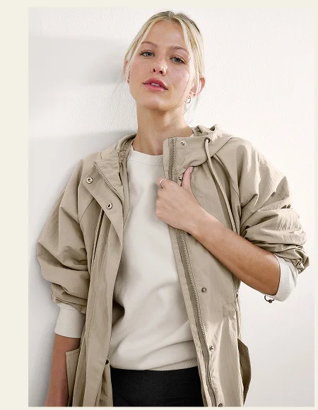 En Route Long Jacket in Sand