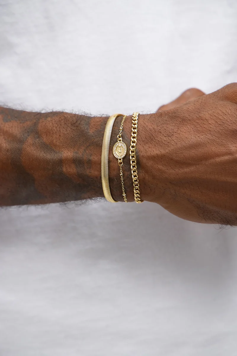 Image of Current Mixed Bracelet Set - Gold