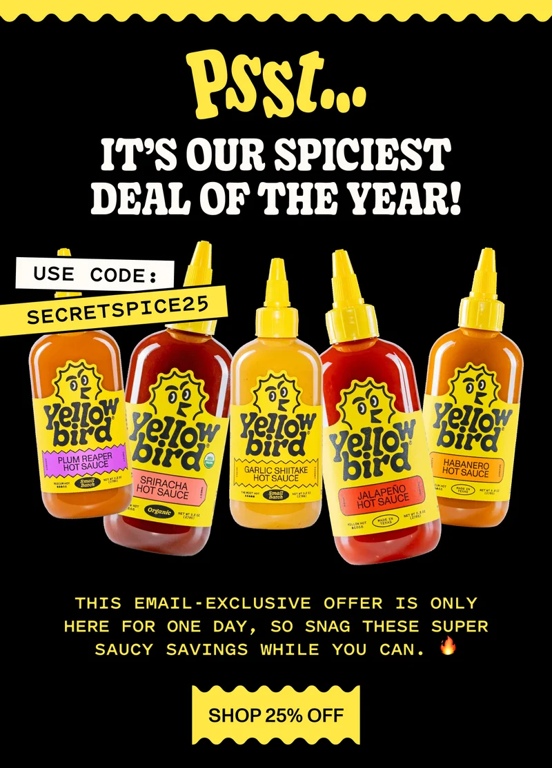 25% off sitewide with code SECRETSPICE25