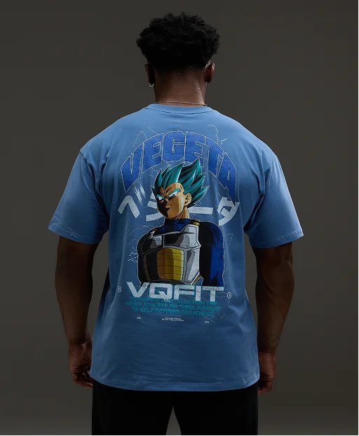 Vanquish DBS Vegeta SSGSS Blue Oversized T Shirt