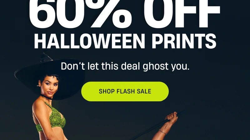 60% off Halloween Prints