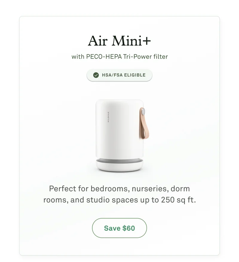 Air Mini+ with PECO-HEPA Tri-Power filter