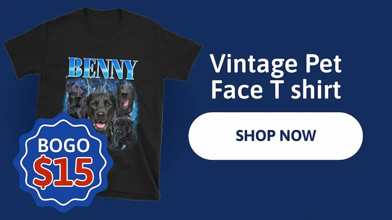 Vintage Pet Face T shirt - BOGO $15