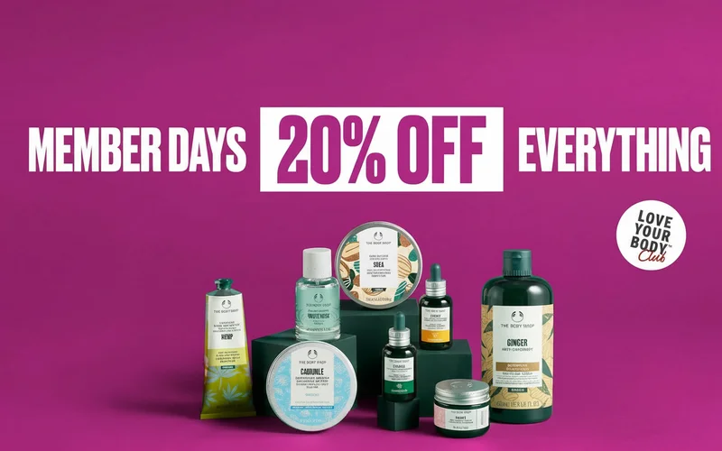 MEMBER DAYS 20% OFF EVERYTHING